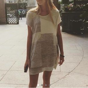 Aritzia Wilfred Free patchwork T Shirt Dress with pockets